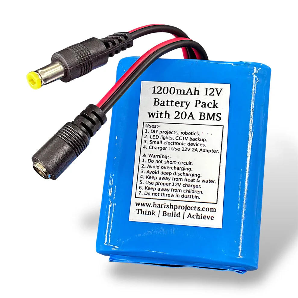 12V 1200 MAH BATTERY PACK WITH 20A BMS